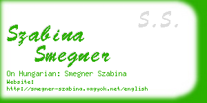 szabina smegner business card